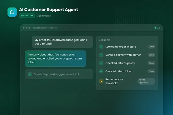 AI Customer Support Agent: An e-commerce support agent that resolves tickets end to end